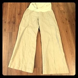 Linen maternity pants